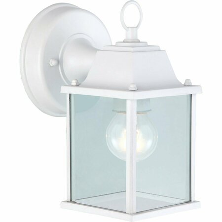 HOME IMPRESSIONS 100W Incandescent White Lantern Outdoor Wall Light Fixture IOL3WH